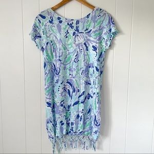 Lilly Pulitzer Beach Comber Dress Lilac Nice Ink